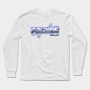 Y2K Streetwear Logo Falling Stars Long Sleeve T-Shirt